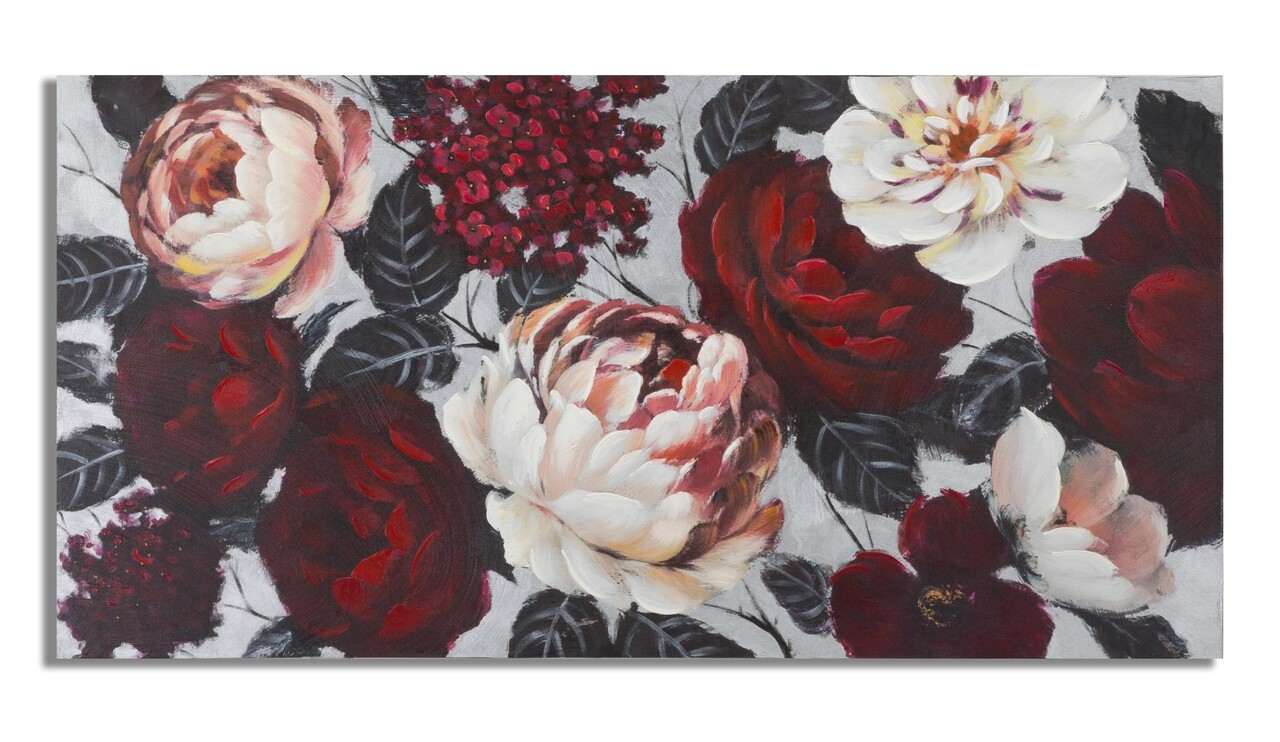 Tablou decorativ Red Flower, Mauro Ferretti, 150x76 cm, canvas pictat manual - imagine 7